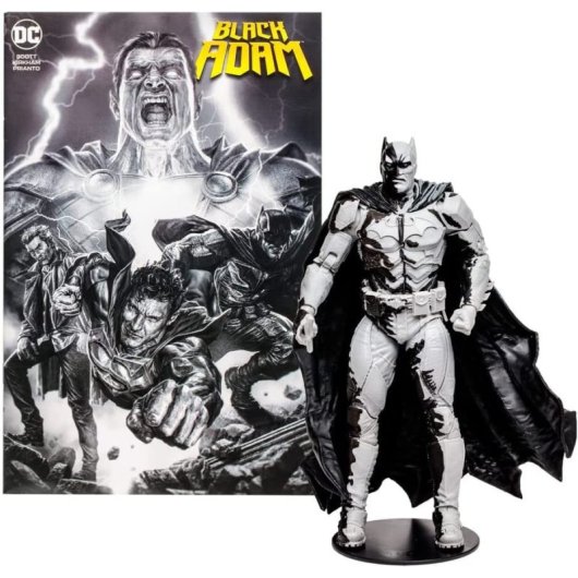 Actiefiguur Batman Line Art Variant McFarlane Gold Label 18 cm met Comic
