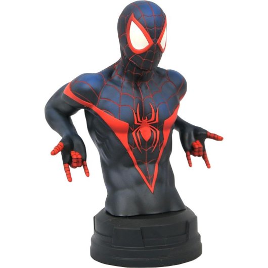 Figura Busto Miles Morales Spider-man Edición Limitada Marvel 18 Cms