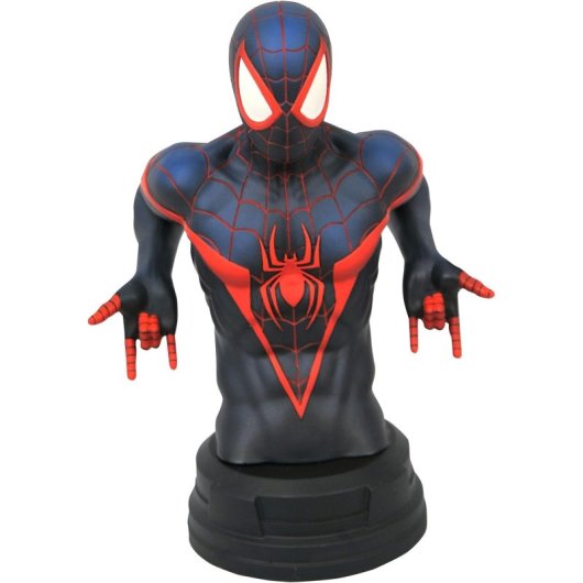 Figura Busto Miles Morales Spider-man Edición Limitada Marvel 18 Cms