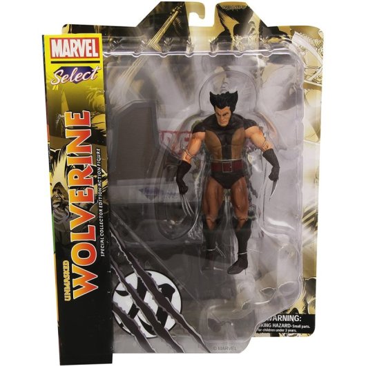 Actiefiguur Diamond Select Marvel Select Wolverine Unmasked 18 cm Diorama
