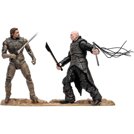 Pack Figuras Gurney Halleck Y Rabban Dune Parte 2 Articuladas 18 Cms