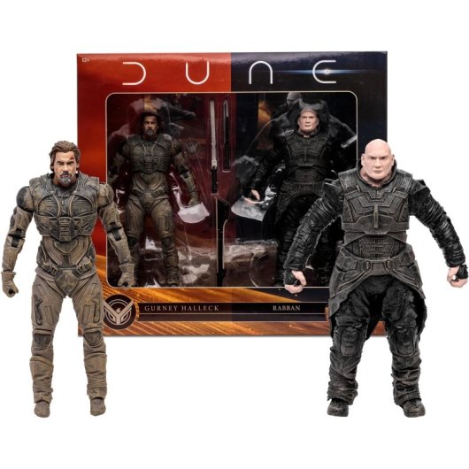 Pack Figuras Gurney Halleck Y Rabban Dune Parte 2 Articuladas 18 Cms