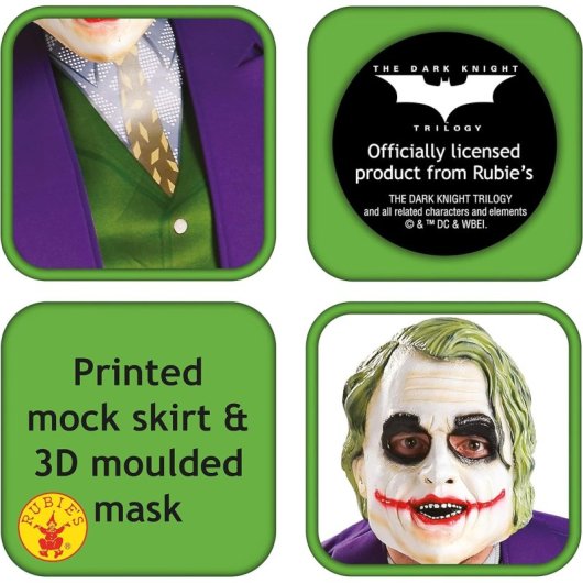 Déguisement Rubies Joker Le Chevalier Noir Masque Adulte Polyester Synthétique