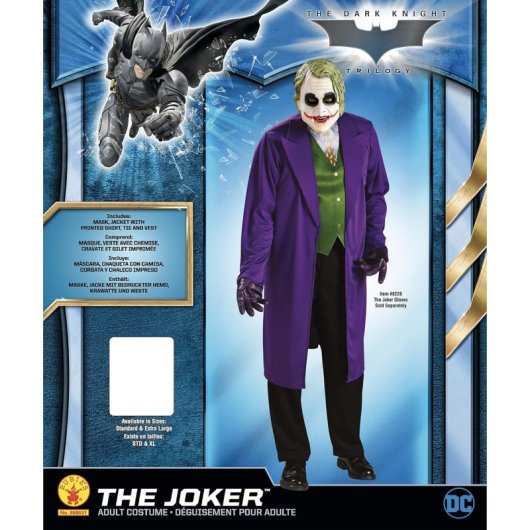 Déguisement Rubies Joker Le Chevalier Noir Masque Adulte Polyester Synthétique