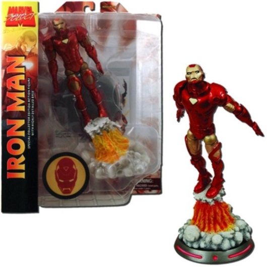 Figura Iron Man Con Peana Diorama Marvel Select 18 Cms