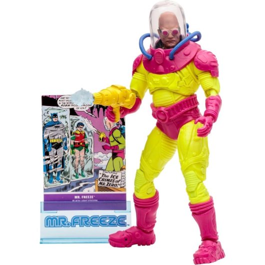 Figura Mr. Freeze The Ice Crimes Of Mr. Zero! Black Light Edition Dc Edición Limitada Articulada 18 Cms