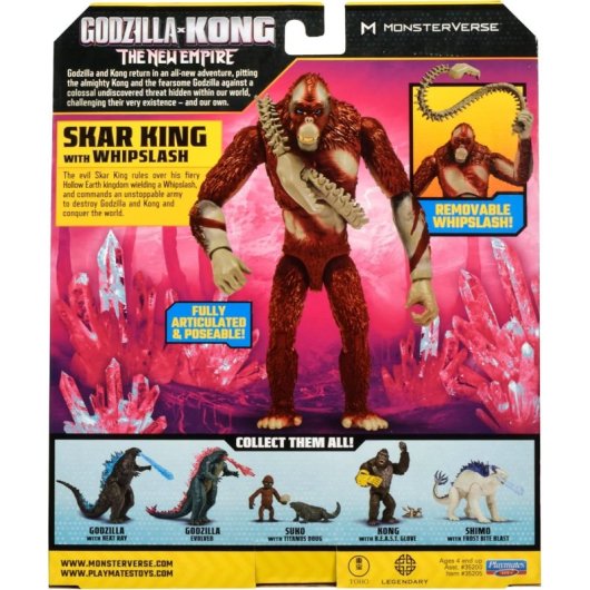 Figura Skar King Con Latigo Godzilla X Kong: The New Empire 15 Cms