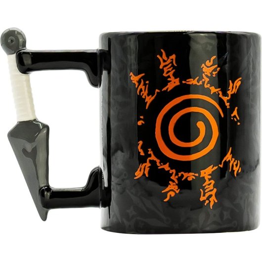 Taza Naruto Shippuden Kunai Konoha Asa 3d Cerámica 500 Mls