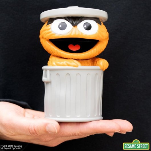 Figura Óscar The Grouch Orange Fun Fun Barrio Sésamo 13 Cms