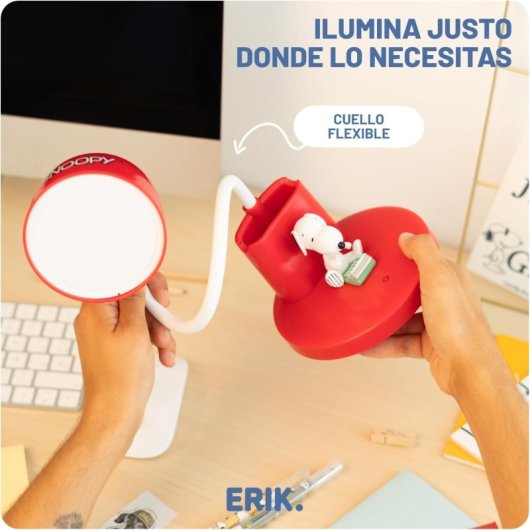 Lámpara De Escritorio Snoopy Peanuts 18 Cms