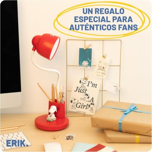 Lámpara De Escritorio Snoopy Peanuts 18 Cms