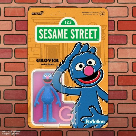 Figura Grover Barrio Sésamo 6 Cms
