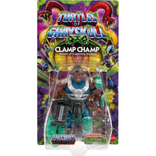 Figura Clamp Champ Turtles Of Grayskull Motu X Tmnt Articulada 15 Cms