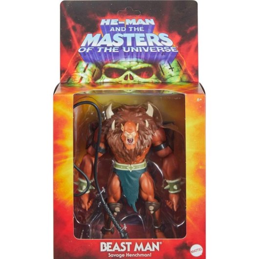 Figura Beast Man Cartoon Collection Masters Of The Universe Articulada 14 Cms