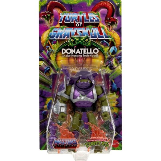 Actiefiguur Mattel Donatello Turtles of Grayskull 14 cm Articulatie