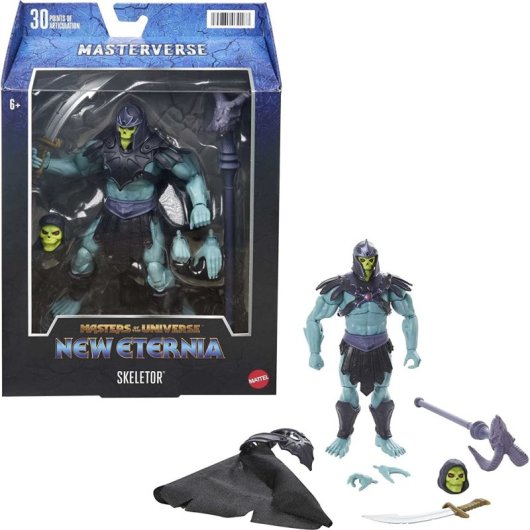 Figura Skeletor New Eternia Masterverse Masters Del Universo Articulada 18 Cms