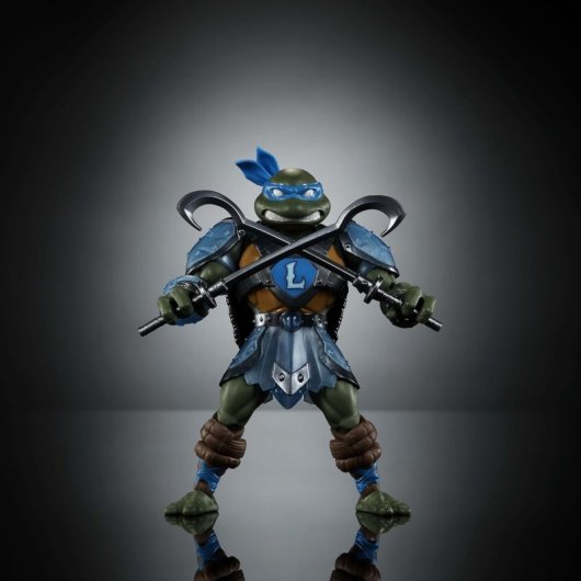 Figura Leonardo Turtles Of Grayskull Tmnt X Motu Articulada 15 Cms