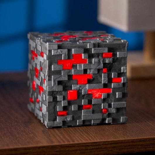 Réplica Redstone Ore Con Luz Minecraft 10 Cms