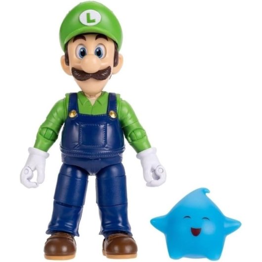 Figura Luigi The Super Mario Galaxy Movie Nintendo Articulada 13 Cms