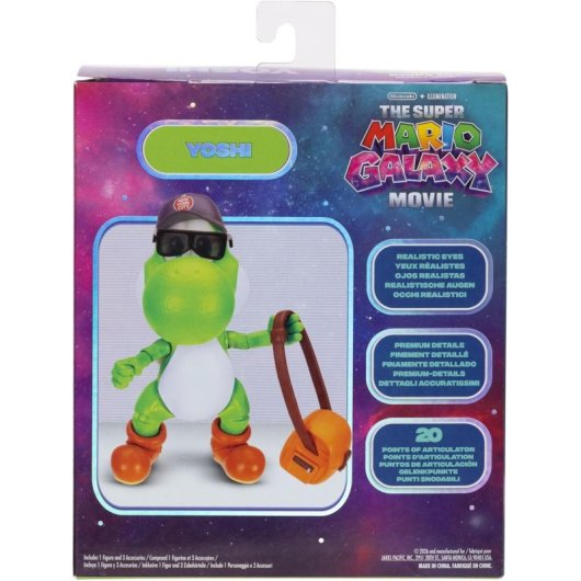 Figura Yoshi The Super Mario Galaxy Movie Nintendo Articulada 13 Cms