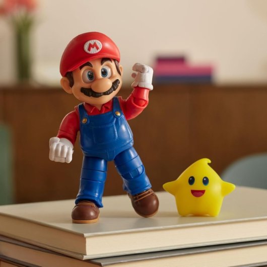 Figura Mario The Super Mario Galaxy Movie Nintendo Articulada 13 Cms