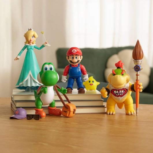 Figura Mario The Super Mario Galaxy Movie Nintendo Articulada 13 Cms