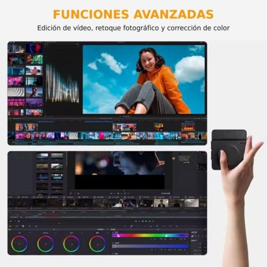 Kit Ulanzi D200H + D100H Controlador Productividad Teclas LCD y Dial Háptico
