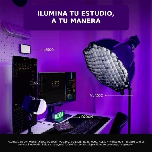 Kit Ulanzi D200H + D100H Controlador Productividad Teclas LCD y Dial Háptico
