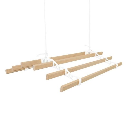 Stendino da soffitto Monster con pulegge 6 listelli 0,9 m bianco
