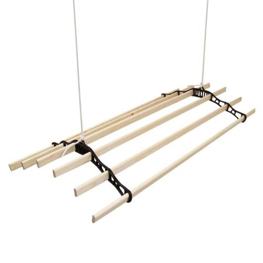Plafond Wasrek Monster met Katrol Systeem 6 Latten 1,4 m Zwart