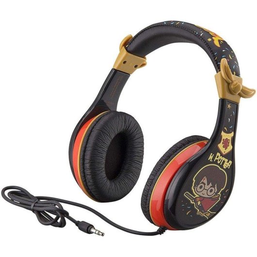 Casque eKids Harry Potter avec limiteur de volume 85 dB, câble jack 3,5 mm, design Quidditch