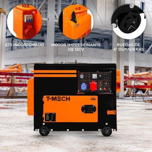 Monster T-mech Stil Diesel Generator Driefasig 400V 6,5kVA