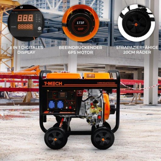 Générateur Diésel T-MECH 2kVA Cadre Ouvert