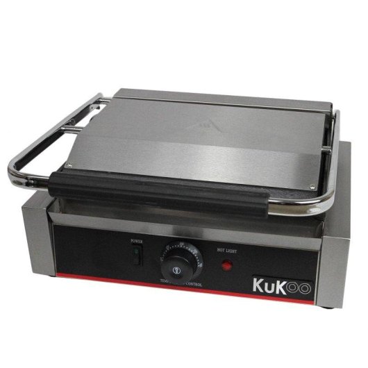 Commerciële broodjespers Monster 2,2 kW Twee vakken geribbelde platen