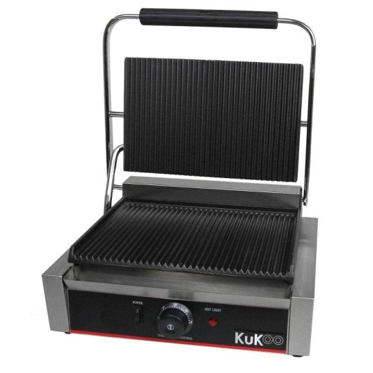 Commerciële broodjespers Monster 2,2 kW Twee vakken geribbelde platen