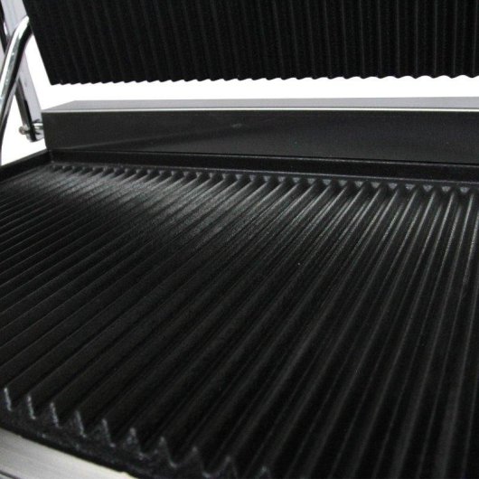 Commerciële broodjespers Monster 2,2 kW Twee vakken geribbelde platen