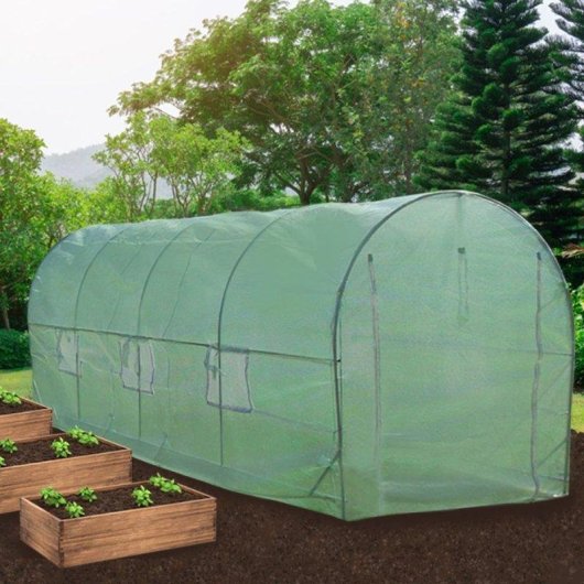 Serra tunnel Monster 6x3m con scaffalature zincate