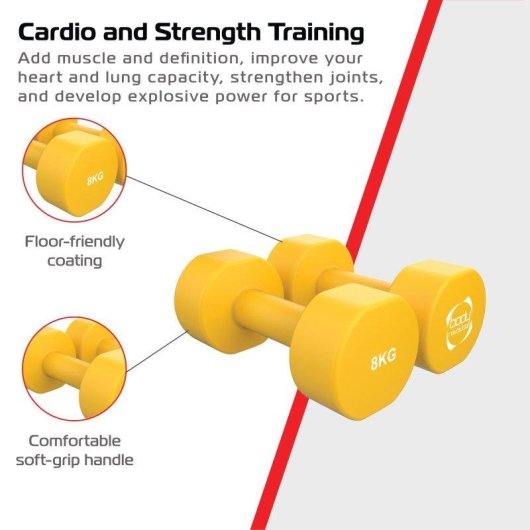 Dumbbell Monster 2x 8 kg Neopreen Antislip Compact