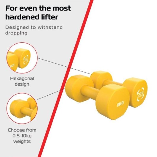 Dumbbell Monster 2x 8 kg Neopreen Antislip Compact