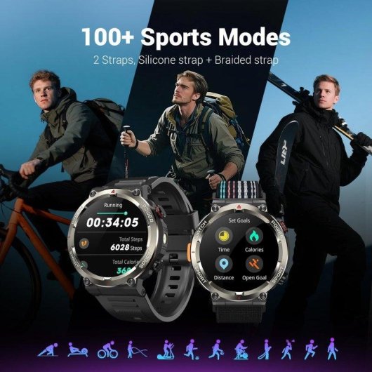 Blackview Smartwatch Militare Bluetooth 960mAh Nero Taglia Unica