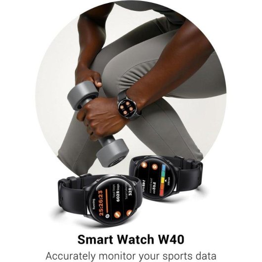 Blackview X20 Bluetooth 1,43'' AMOLED Schwarz Doppelarmband