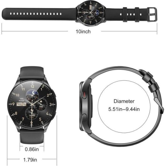 Blackview X20 Bluetooth 1,43'' AMOLED Schwarz Doppelarmband