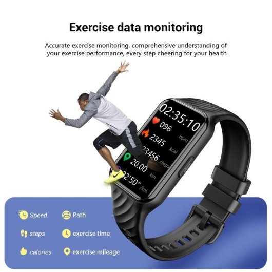 Blackview Sports Watch Bluetooth 1,47'' Preto Bracelete Silicone