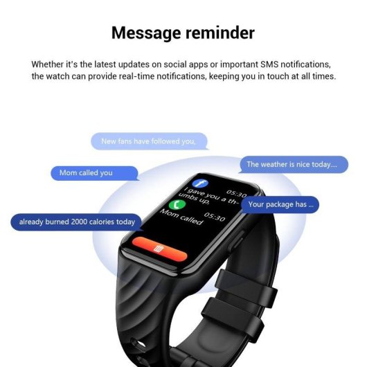 Blackview Sports Watch Bluetooth 1,47'' Preto Bracelete Silicone