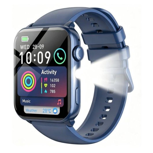 Blackview Bluetooth 5.2 1,91'' TFT 46,6x37,7x11,9 mm Blau Silikonarmband