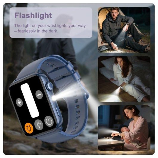Blackview Bluetooth 5.2 1,91'' TFT 46,6x37,7x11,9 mm Blau Silikonarmband