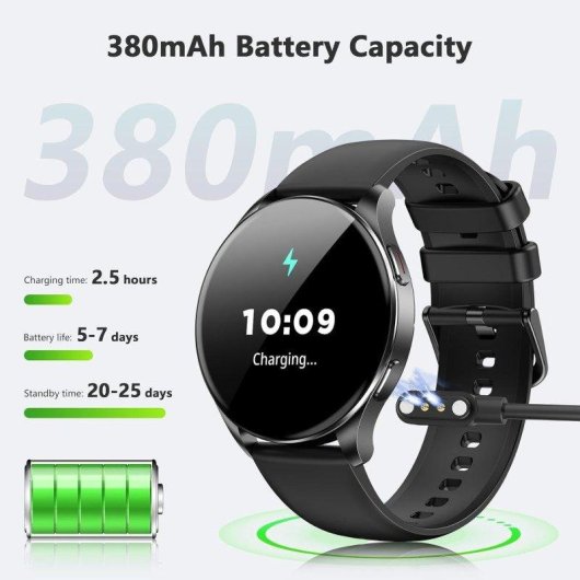 Blackview Smart Watch Bluetooth 1,43'' AMOLED Nero Cinturini Silicone e Nylon