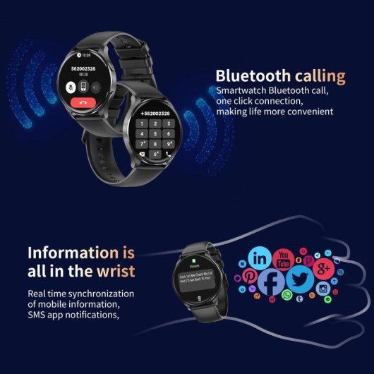 Blackview AMOLED Reloj Intelligent Bluetooth 1,43'' Noir Taille Unique