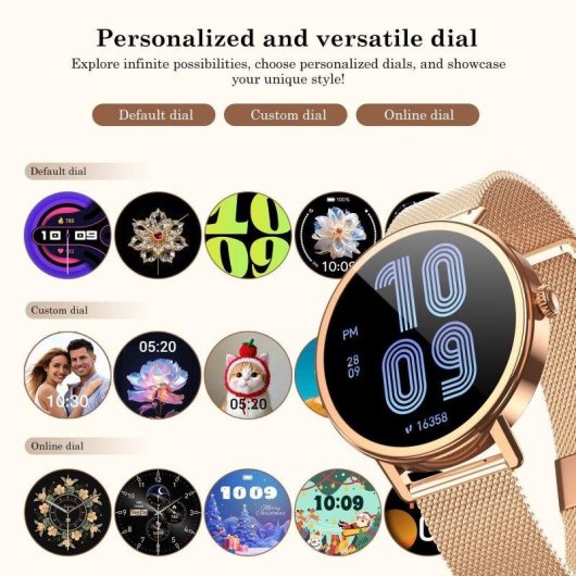 Blackview X30 Bluetooth 1,26'' Rose Gold Damen Smartwatch