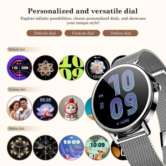 Blackview X30 Bluetooth 1,26'' Argento Smartwatch AMOLED Donna